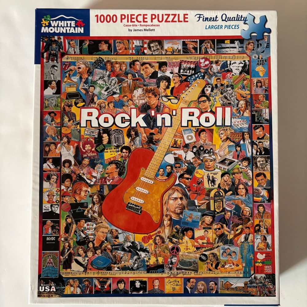 White Mountain Puzzles 1000 Pc Rock N Roll Jigsaw Puzzle
